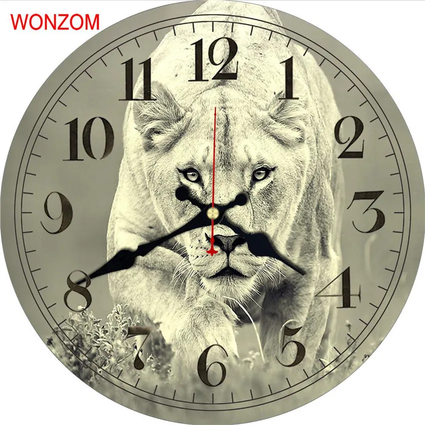 Современные большие настенные часы WONZOM Epoptic Butterfly бесшумные для гостиной