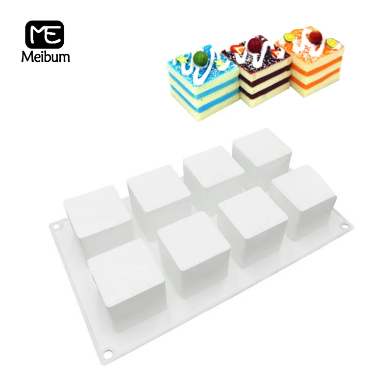 Meibum 8 полость форма Рубика силиконовая DIY шоколадный десерт Кондитерская мусс для