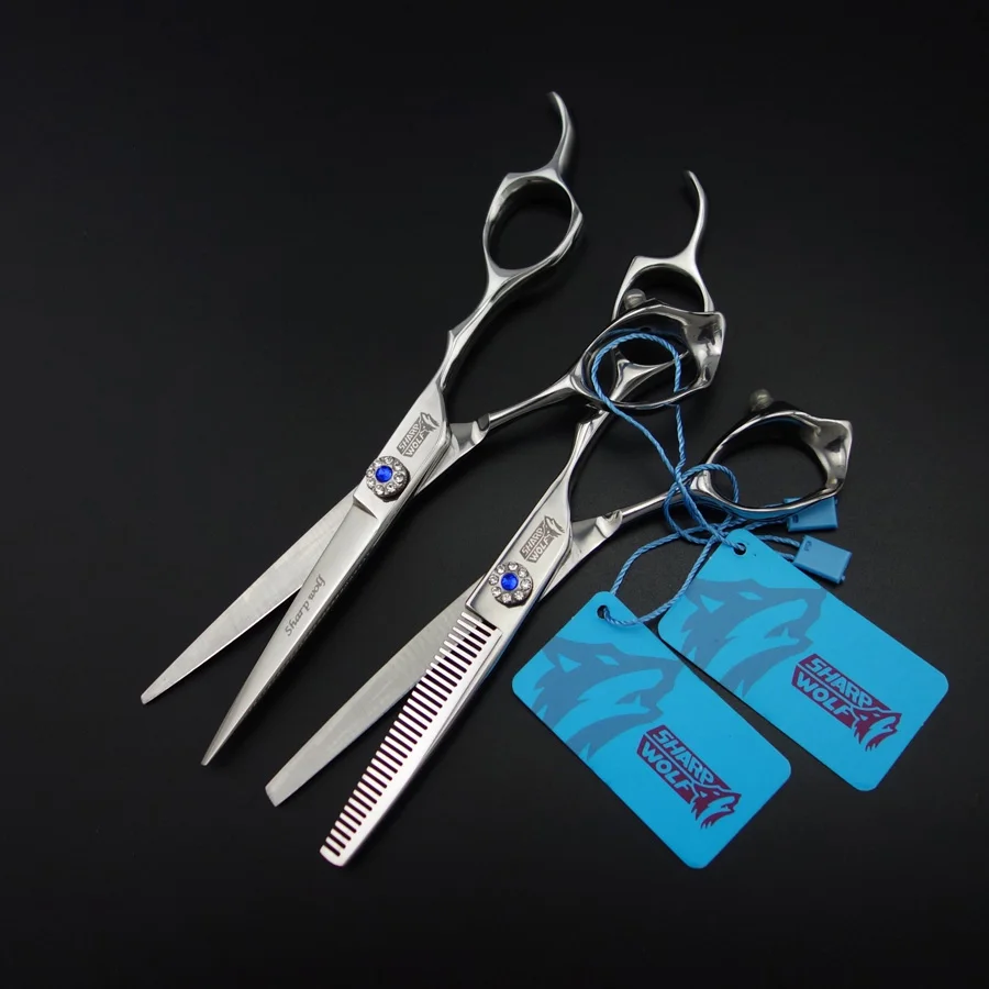 6 дюймов острый волк профессиональные высококачественные ножницы для волос