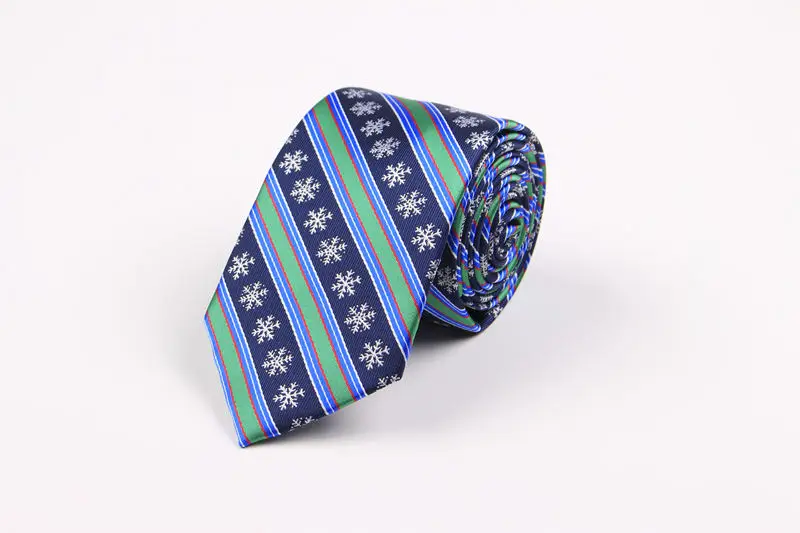 Дизайн Рождественский галстук на шею 7,5 см модные мужские галстуки зеленый синий красный причудливый Санта-Клаус Снежинка печати фестиваль мужской галстук - Цвет: PT373-B