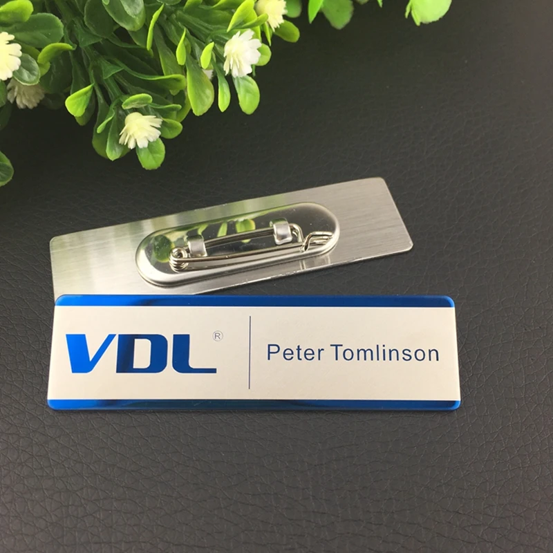 14 шт. лазерный Магнитный значок с металлической пластиной из нержавеющей стали 70