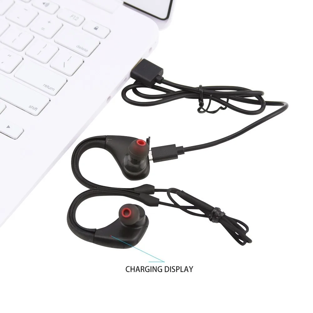Спортивные Bluetooth наушники с заушным крючком беспроводные BT 4 2 USB гарнитура