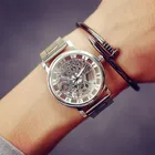 2018 новые модные мужские часы с имитацией техники, Кварцевые Золотые часы, повседневные брендовые Роскошные полые наручные часы из нержавеющей стали