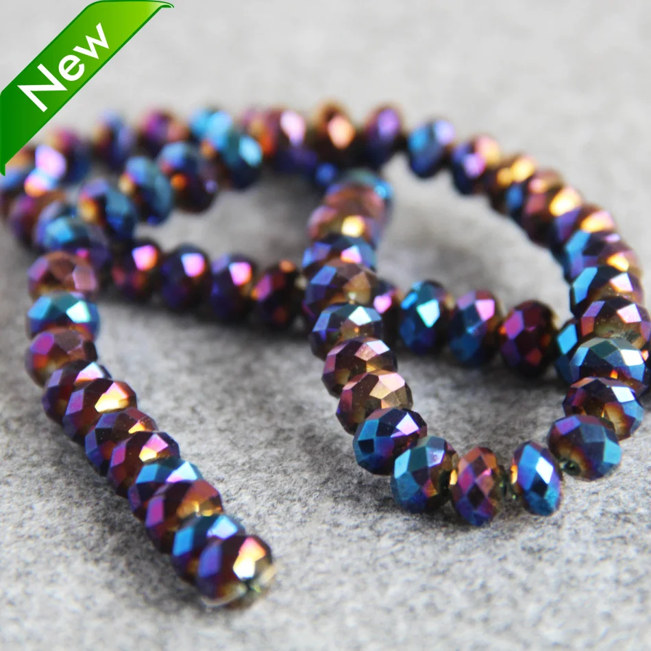 Beautiful Faceted light Purple AB+ colorful glass Crystal beads loose Accessory Parts 15inch DIY Jewelry making design wholesale | Украшения