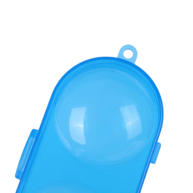 Portable Table Tennis Container Box PP Plastic Key Chain Tool Storage Case For 2 Ping Pong Balls Sports Training Accessories