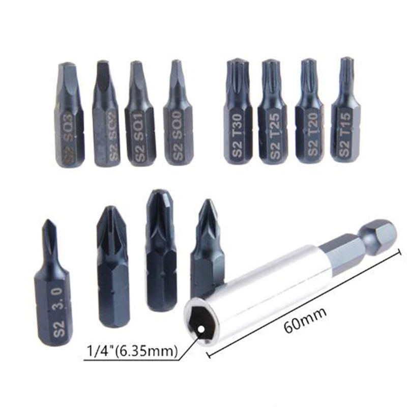 #29 шт. Магнитный Бит Набор с ящиком для инструментов Держатель бит отвертка