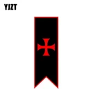 YJZT 5 см * 14,5 см автомобильный крест на окно тамплиера Рыцари C Автомобильная Наклейка аксессуары 6-2110