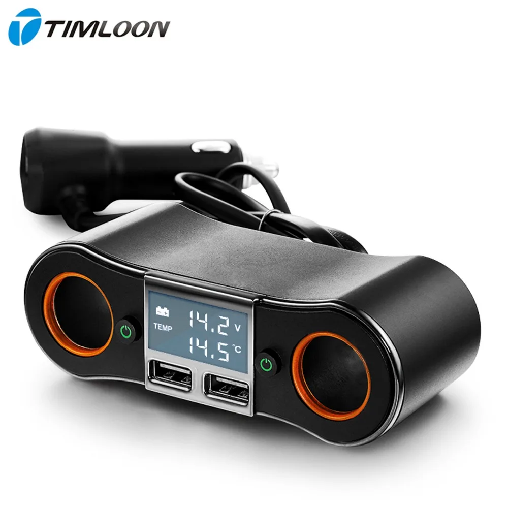 2 автомобильный прикуриватель адаптер переменного тока 80 W 12 V/24 V Мощность DC