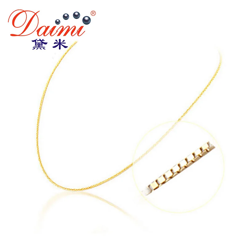 DAIMI натуральная 18K белая золотая цепочка из желтого золота цена продажи ожерелье