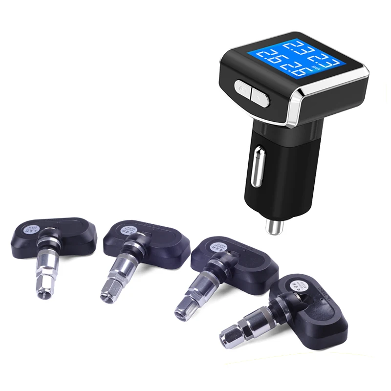 TPMS Авто Беспроводной шин Давление Мониторы ing Системы с 4 Датчики ЖК-дисплей