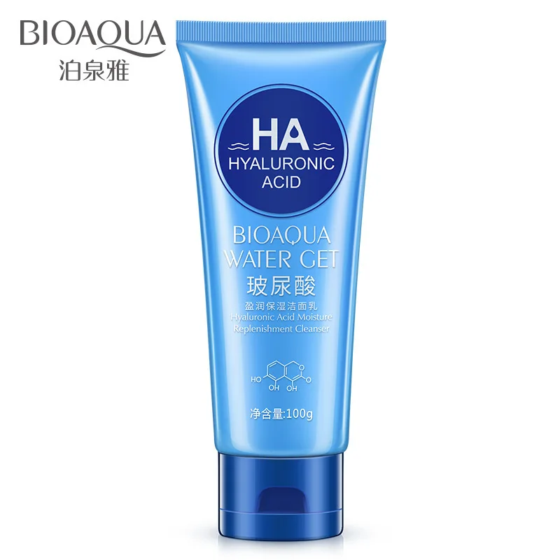 BIOAQUA Гиалуроновая кислота очищающее средство для лица увлажняющее Отбеливающее масло контроль акне Красота средства для ухода за кожей глубокое очищение кожи