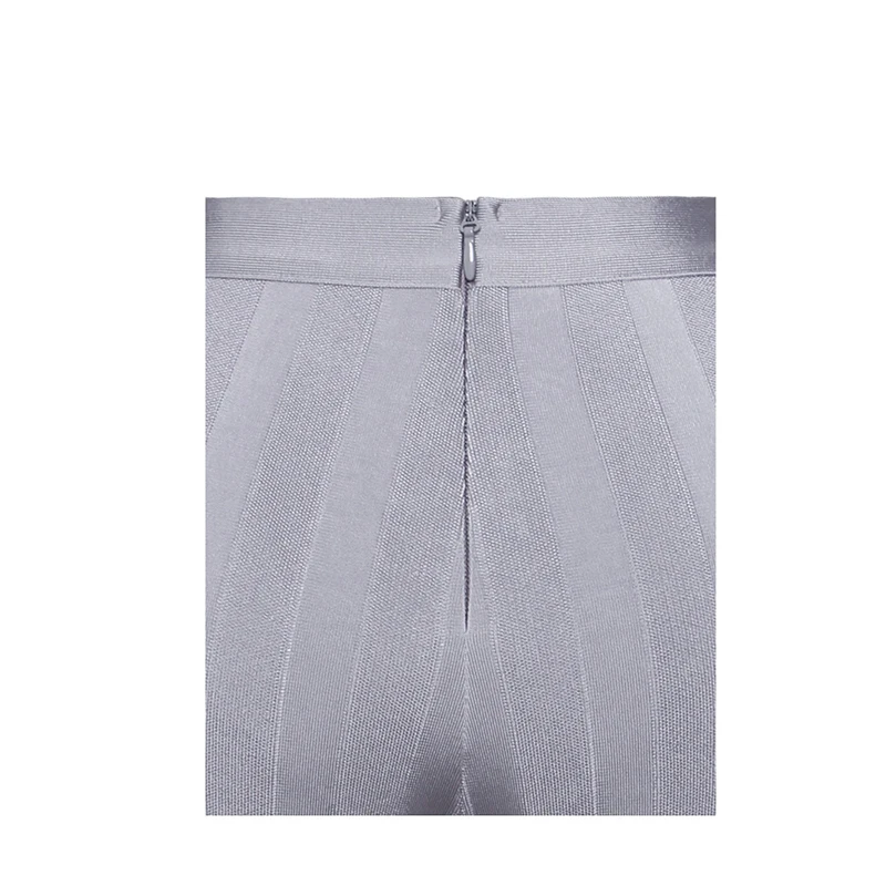 2020 сексуальные женские серые жаккардовые серебряные полосатые бандажные штаны