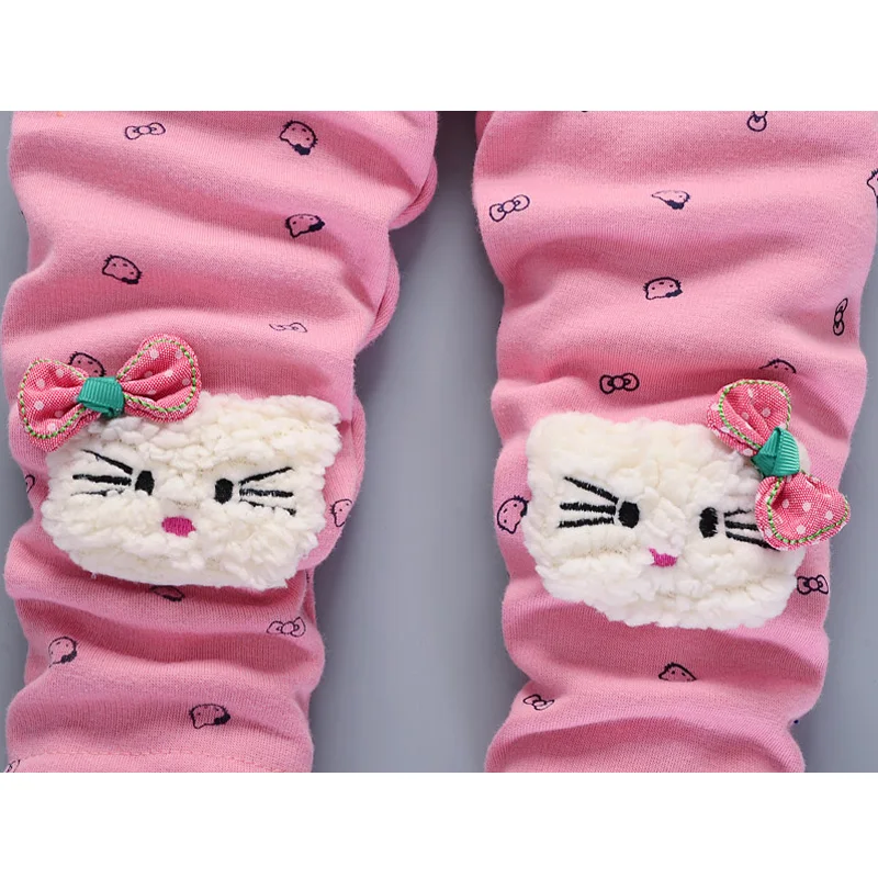 BibiCola/осенне-зимние теплые штаны для маленьких девочек вельветовые утепленные