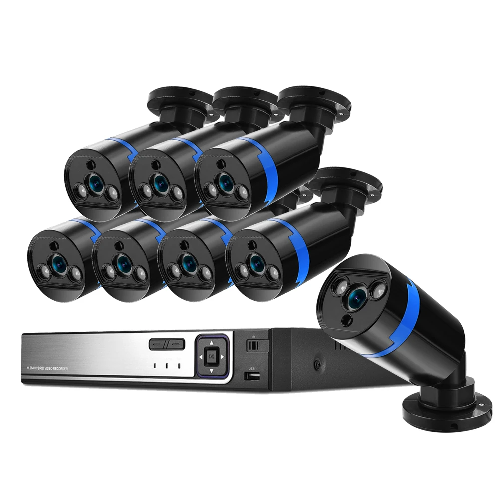 BESDER POE48V 8 канальный PoE Комплект Системы Видеонаблюдения камера 1080P CCTV система P2P шт