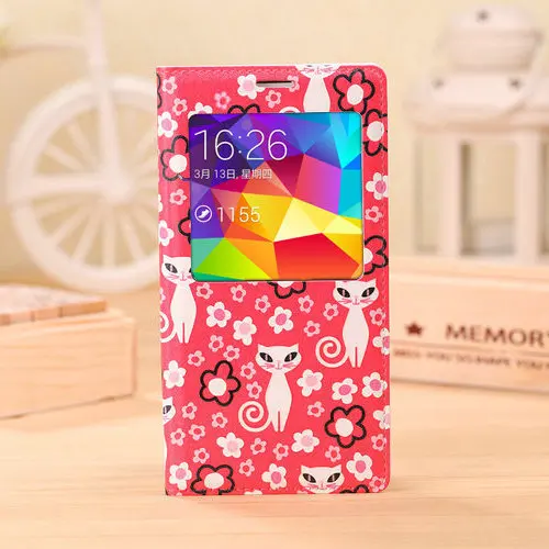 Чехол полиуретан чехол для Galaxy S5 i9600 роскошь ультра-дешевый тонкий перевёрнутый