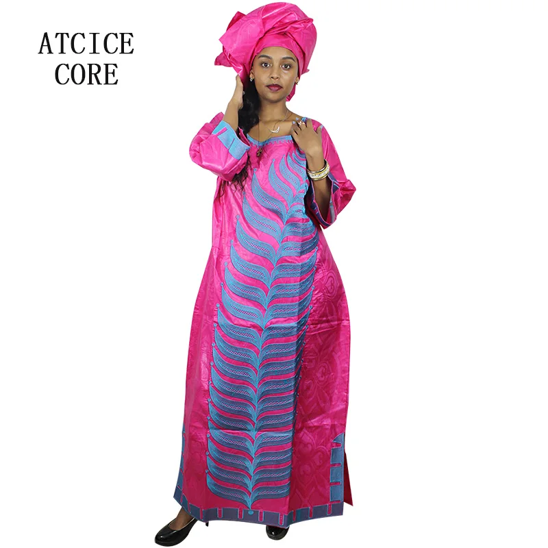 Африканское платье 100% хлопок новый модный дизайн африканская богатая вышивка bazin