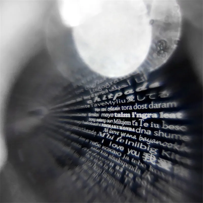 Круглый кулон Я люблю тебя из розового золота колье с проекцией на 100 языках в