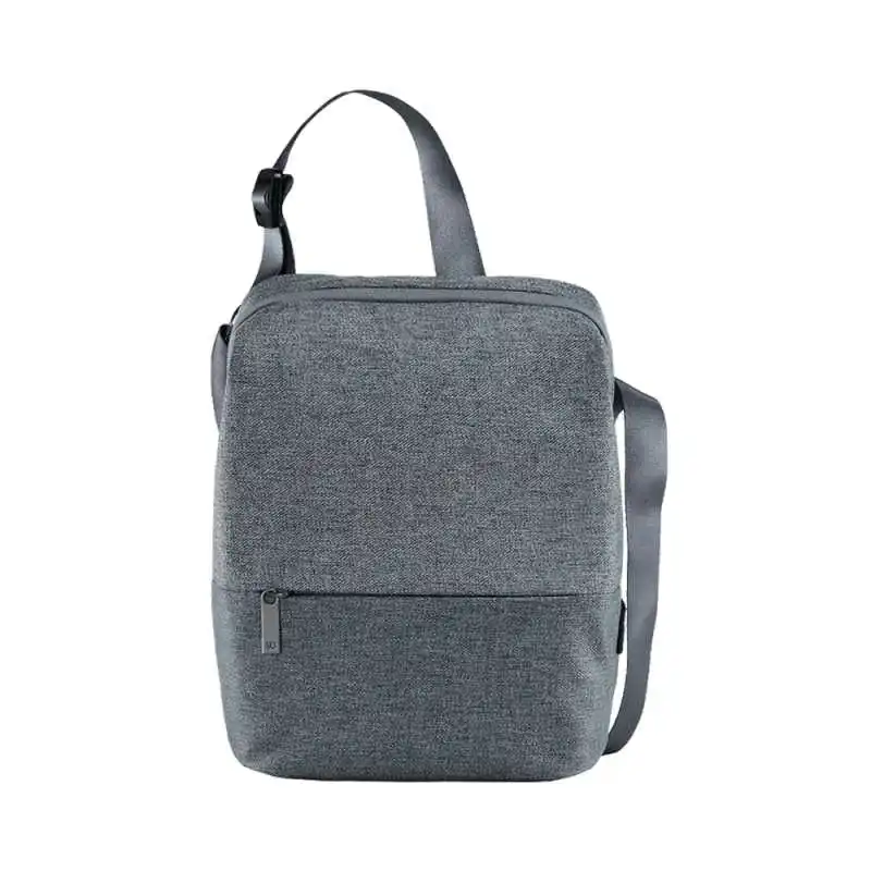 Crossbody light gray Xiaomi Mijia 90fun City простая сумка-мессенджер Мужская wo большой емкости Легкий Повседневный водонепроницаемый рюкзак для ноутбука - Цвет: Crossbody light gray