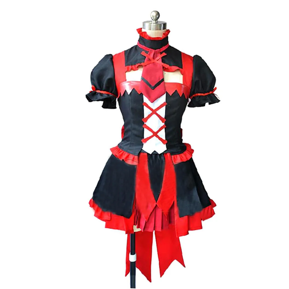 2017 ворота Jieitai Kano Chi nite Kaku Tatakaeri Rory Mercury косплей костюм красное платье|dresses plus|dress