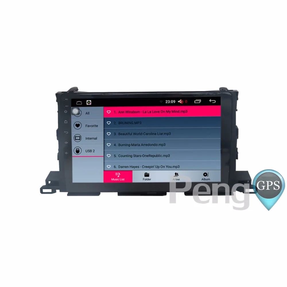 2 Din четырехъядерный 10 дюймов Android 6 0 Автомобильный GPS DVD плеер радио для Toyota Highlander