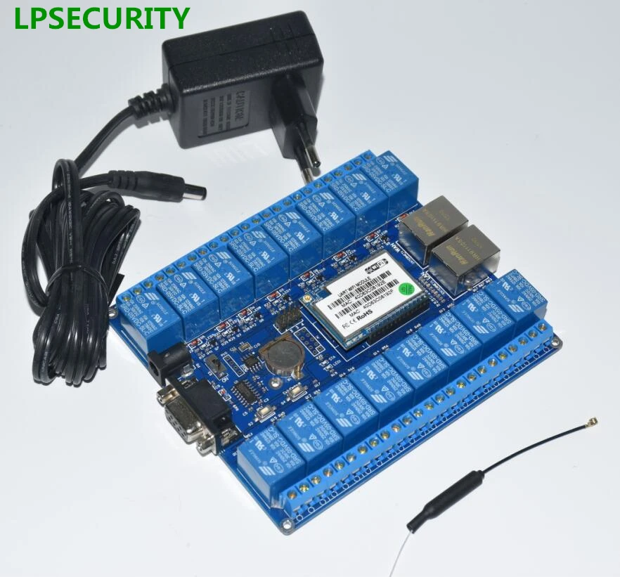 Умный дом автоматизация вещей Интернет RS232 RJ45 порт wifi релейный модуль Плата 16 каналов или 2ch реле p2p wifi антенна