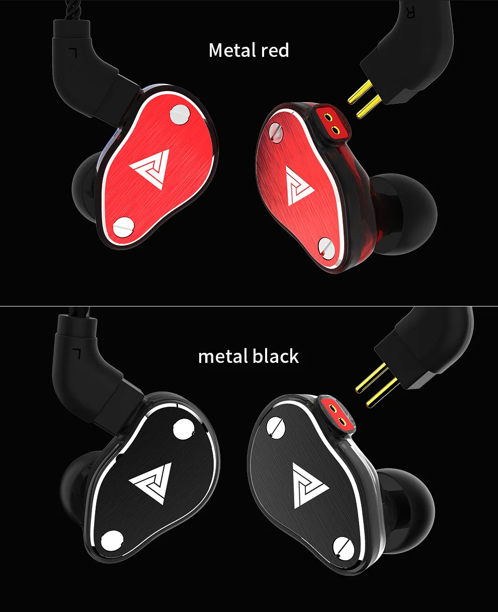 Наушники вкладыши QKZ VK6 4DD Hi Fi DJ Monito спортивные наушники для бега гибридная