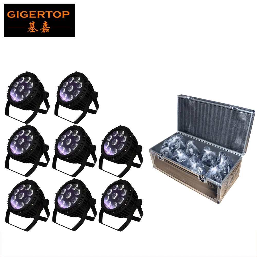Бесплатная доставка 8 в 1 Дорожный Чехол 9x18 Вт 6 светодиодные Банки DMX512 управление