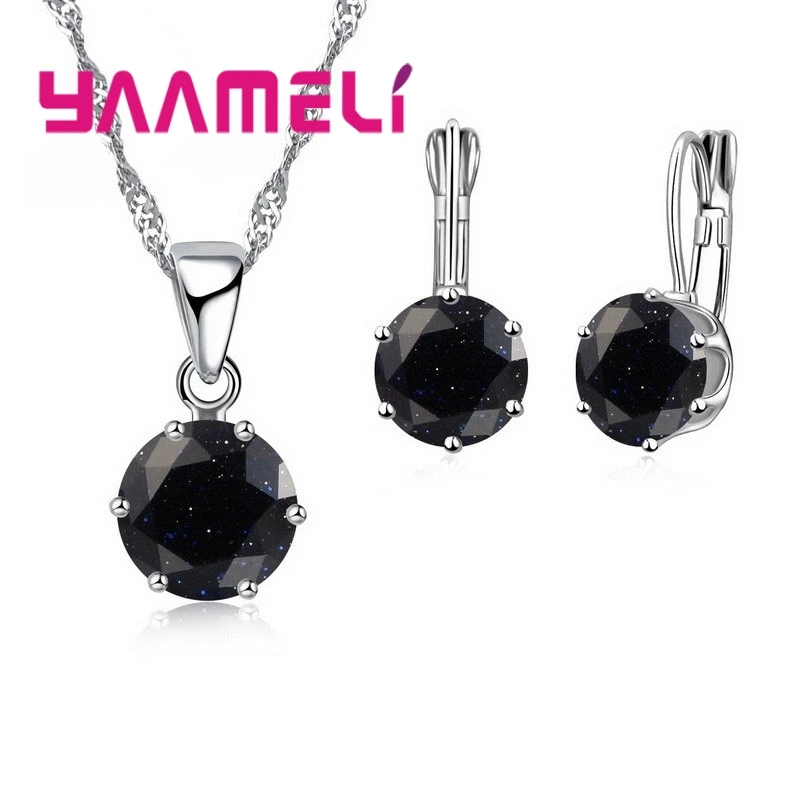 Комплект из колье и серёг серебра 925 пробы|silver jewelry set|sterling silver setfashion set |