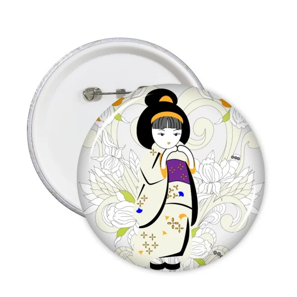 Кимоно женское в традиционном японском стиле круглые булавки меч самурая