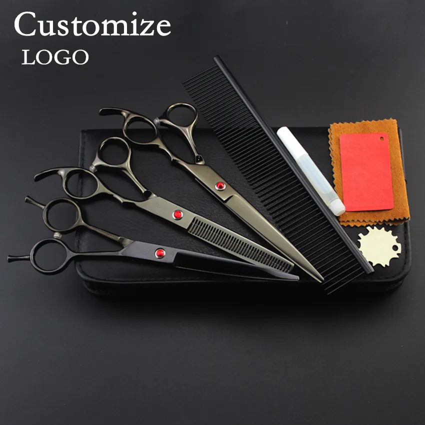 Профессиональные ножницы для стрижки домашних животных парикмахерские черного