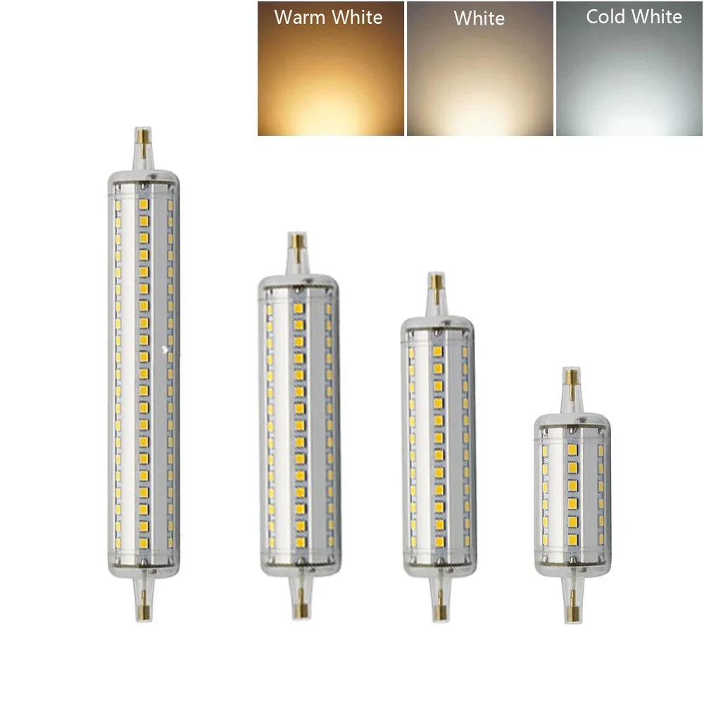 Диммируемая лампа R7S LED Corn 2835 SMD 78 мм 118 135 189 свет 5 Вт 10 12 15 заменить галогенную лампу