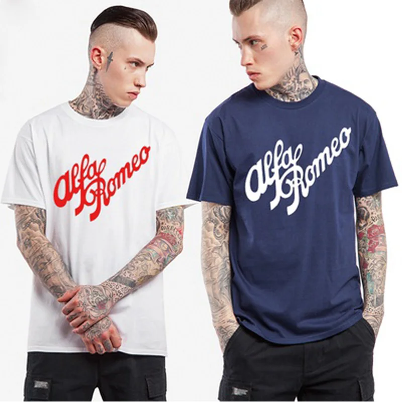Alfa Romeo сценарий в красных классические футболки футболка итальянские Camiseta