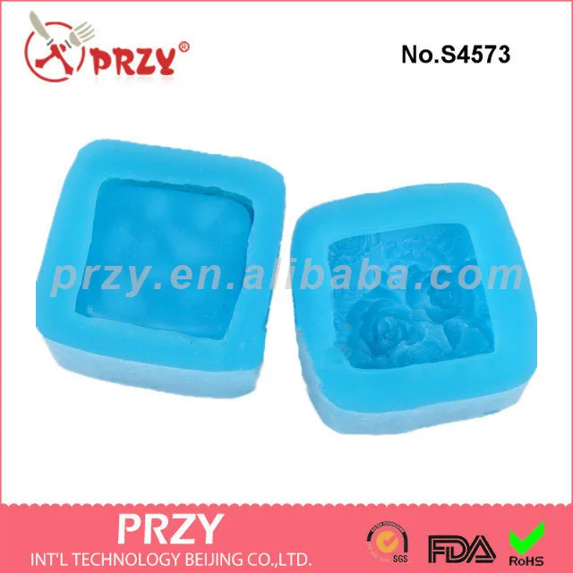 Розовая квадратная коробка силиконовая форма для мыла гипса резиновый материал