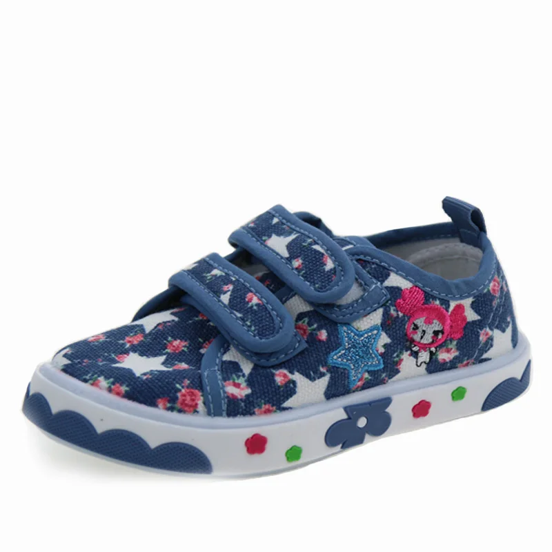 ML1481A-DENIM MMnun Осенняя обувь Детская обувь Breathable Shoes Дети Малыш Девочки Мода Дети Девочка Холст обувь Плоские туфли Размер 26-31 - Цвет: ML1481A-DENIM