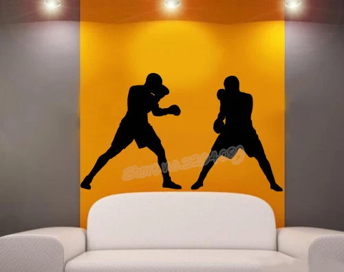 sport fighter kickboxing Boys wall decal Taekwondo Karate Martial Boxing Sparring sticker Sports Gym dorm art Mural EA960 | Дом и сад