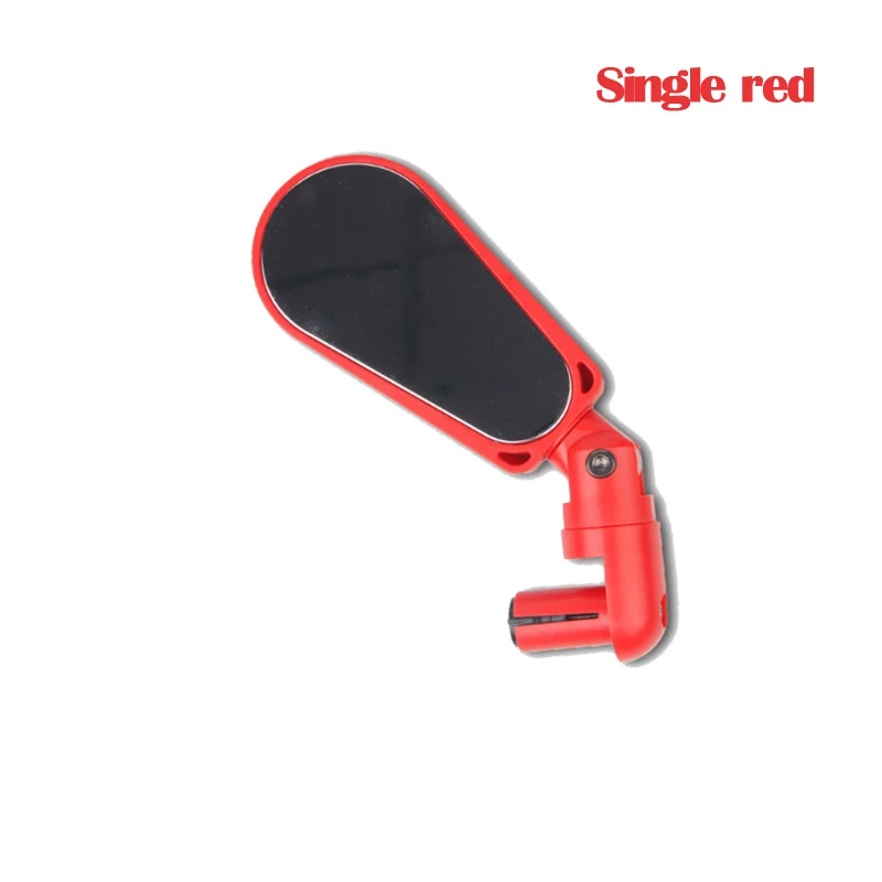 single red Велосипедное Зеркало заднего вида, руль, вращающееся безопасное mtb зеркало, регулируемое, для горного велосипеда, шоссейного, выпуклого, плоского, гибкое стекло - Цвет: single red