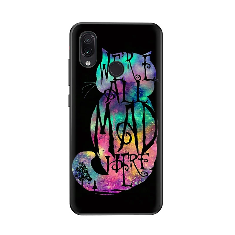 B7 Alice in Wonderland Cheshire Cat Silicone phone case for Xiaomi Redmi 4A 4X 5 6A Pro 7 GO Note 5 6 7 8 Pro 7A K20 Pro - Цвет: B7
