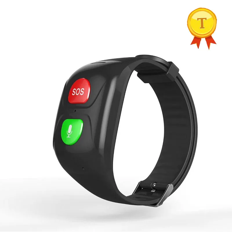 black belt blackcase Лучший подарок папе матери IP67 Водонепроницаемый для пожилых людей здоровье gps браслет Смарт-браслет SOS Вызов падение оповещения сердечного ритма браслет - Цвет: black belt blackcase