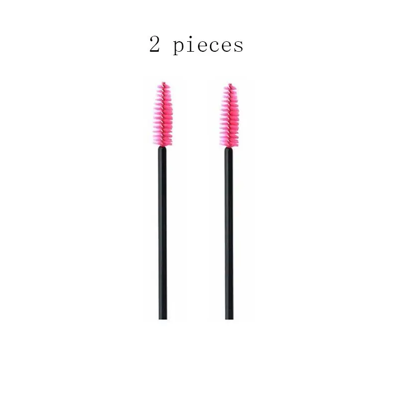 2PCS R 50 шт. щетка для ресниц Макияж щеточки Одноразовые Тушь для ресниц палочки Аппликатор ресницы Косметическая кисть Maquiagem Cilio Макияж инструмент - Handle Color: 2PCS R