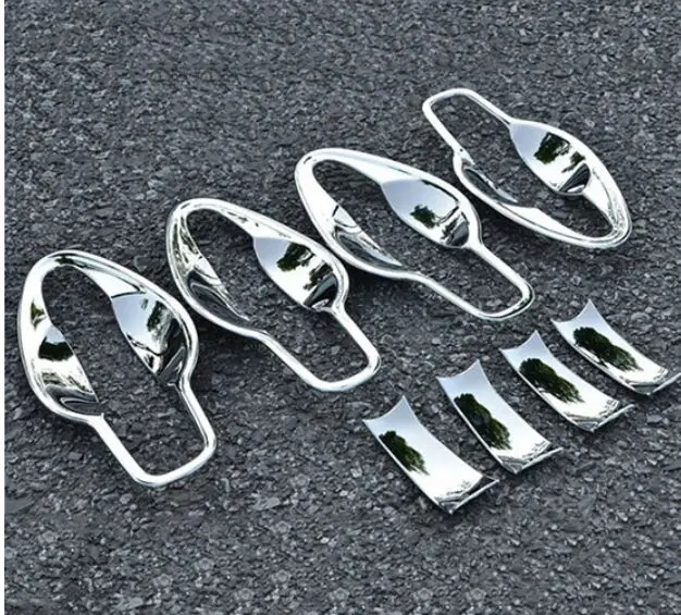 FIT FOR Nissan QASHQAI J11 2014 2015 2016 CHROME DOOR HANDLE COVER BOWL CUP CAP TRIM INSERT BEZEL MOLDING SMART KEY | Автомобили и