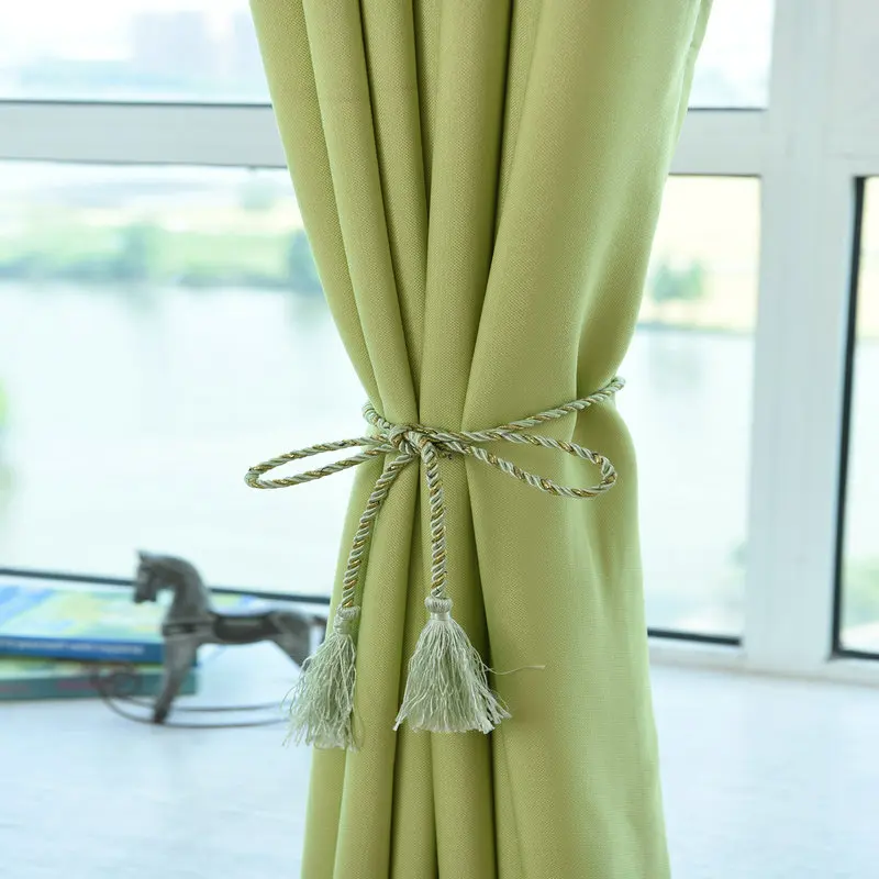 Однотонные льняные светонепроницаемые шторы с современным узором для гостиной