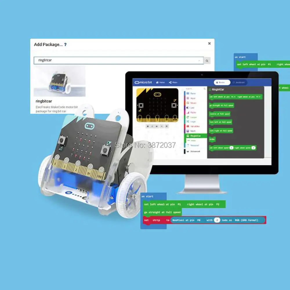 DIYamll кольцо: Бит автомобиля v2 для микро: бит(без микро: бит) маленький DIY умный автомобиль