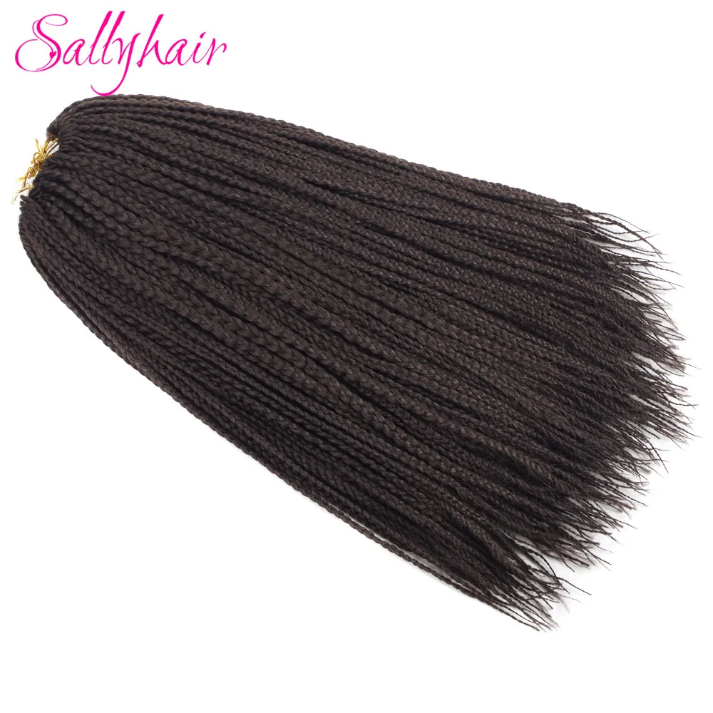 Sallyhair самых лучших брендов, 3X афро коробка косы 18 дюймов 22 шт./упак. синтетические накладные волосы на крючке, затененные, эффектом деграде(переход от темного к буксировочный тона плетеные волосы для наращивания чёрный; коричневый Bug