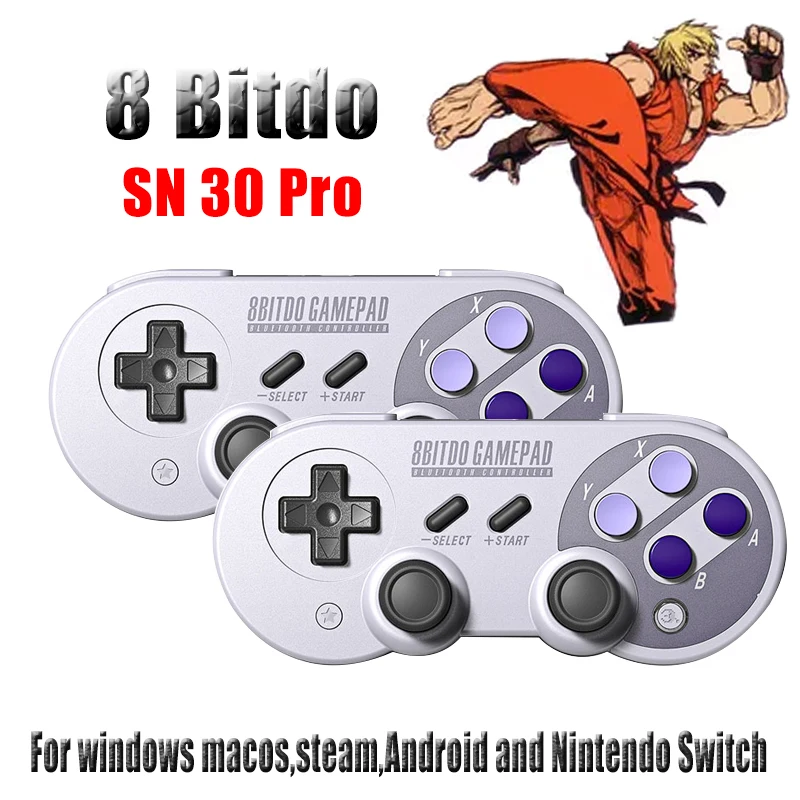 Для 8Bitdo SF30Pro/SN30 Pro 2,4G соединение через USB и беспроводное, через bluetooth геймпад для PND Switch/Windows/macOS/Android r30