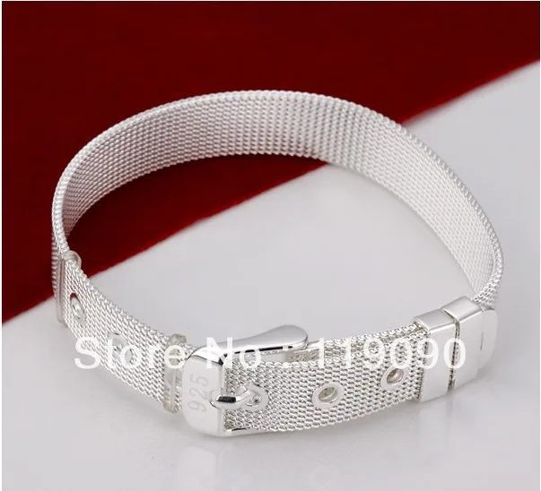 wholesale-Free shipping (6 pieces /lot ) 925 sterling silver jewelryfashion jewely925 couples strap bracelet | Украшения и
