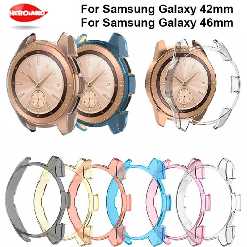 

Full Protector Case For Samsung Galaxy Watch 42mm 46mm Cover Shell Transparent PC Protective Cases Frame Smartwatch Accessories