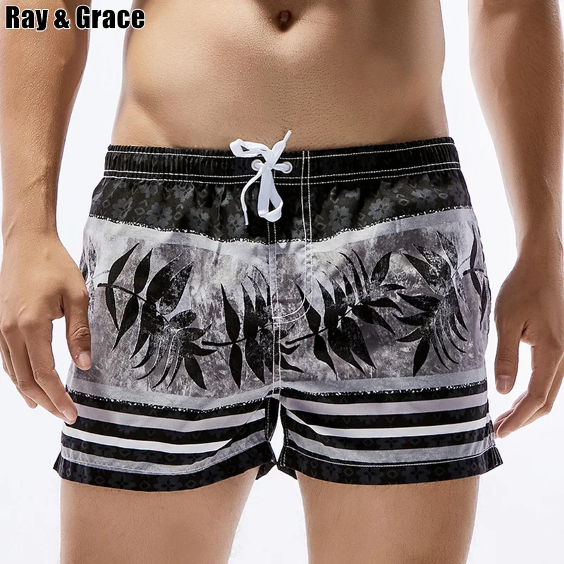 RAY GRACE печатные пляжные шорты быстросохнущие дышащие для бега бермуды купальный