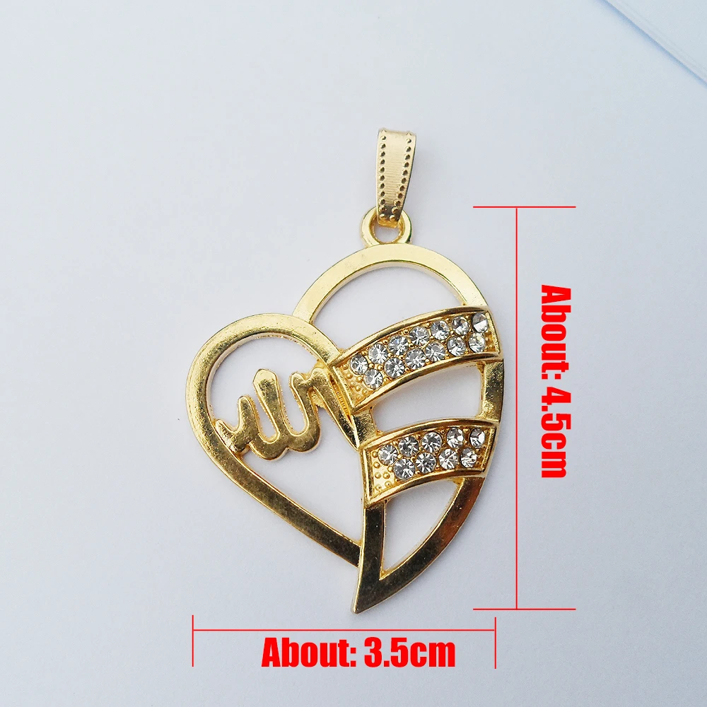 2020 новый стиль романтический сплав золотой цвет мусульманское Сердце слайд