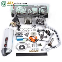 gy6 50 80 upgrade 100 cc 137qma qmb139 4t cylinder kit head racing exhaust a9 camshaft rollers oil gear rings arms assemly