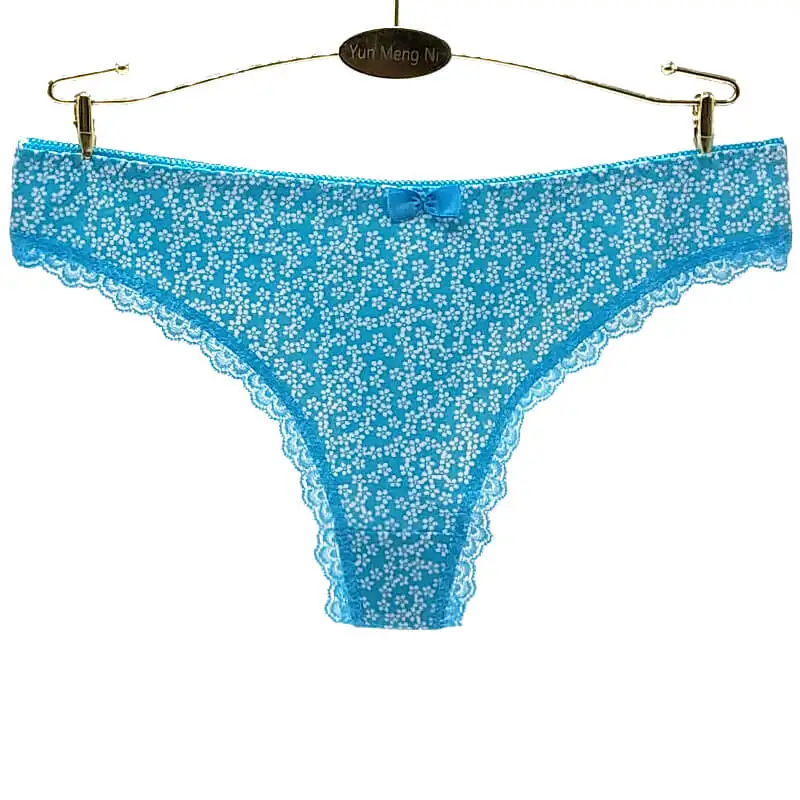 Комплект из 12 женских кружевных стрингов с низкой посадкой хлопковые стринги